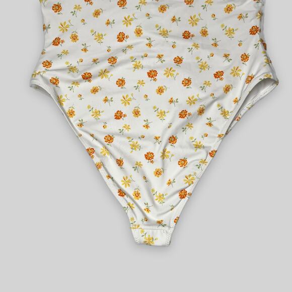 LA Hearts x PacSun Hailey Retro Floral Cheeky Lace-Up One-Piece Swimsuit size XL - Picture 10 of 14